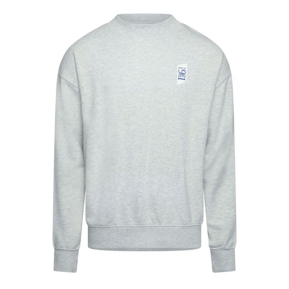 Replay Mens Cotton Relaxed Fit Sweatshirt / Gray